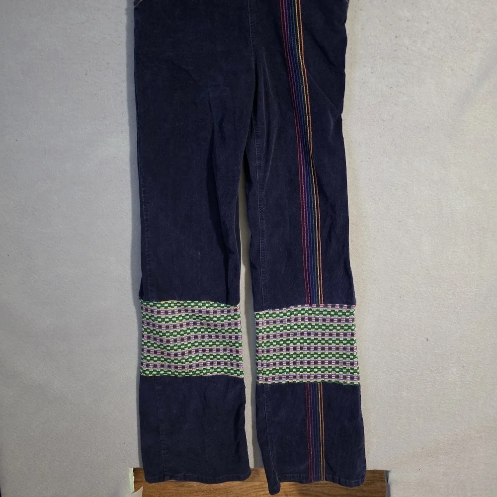 Modcloth Womens Rainbow With Me Corduroy Denim Overalls Size 8